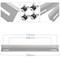 Fixed side guides for rack cabinet support 19 white 750mm