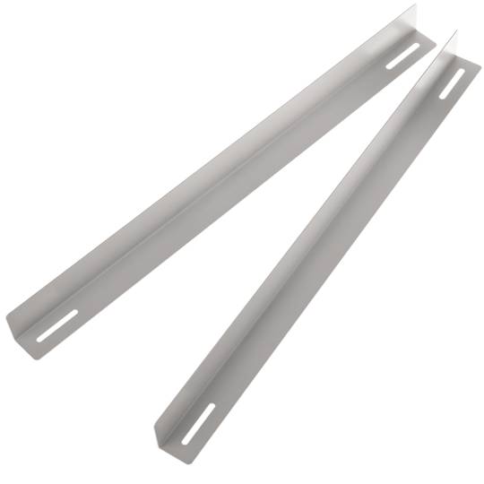 Fixed side guides for rack cabinet support 19 white 750mm