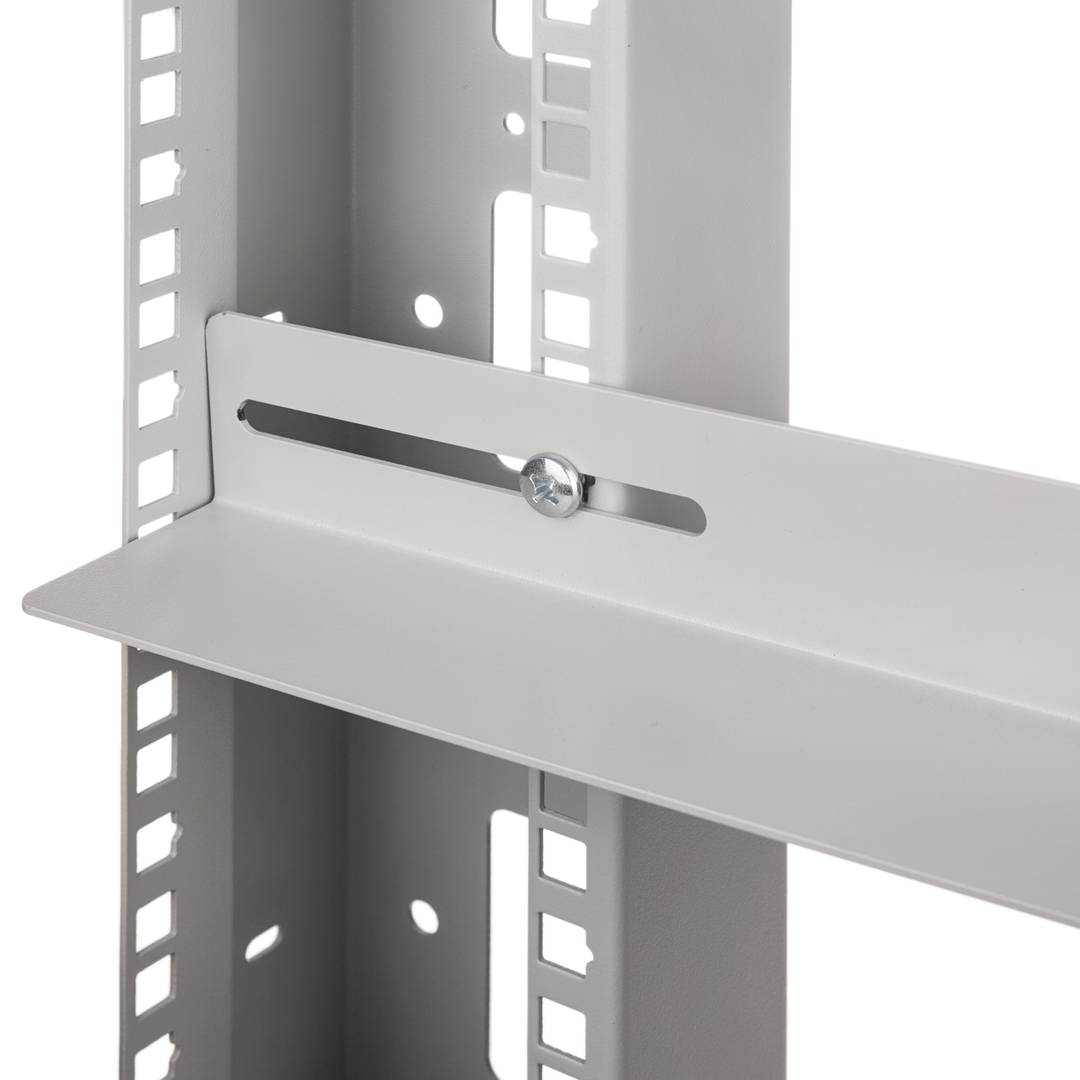 Fixed side guides for rack cabinet support 19 white 750mm
