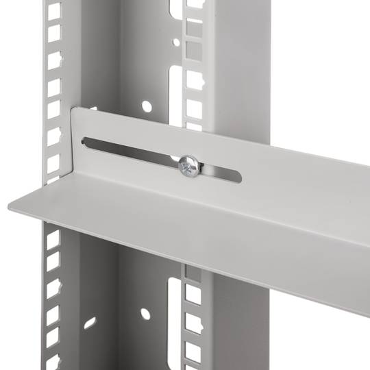 Fixed side guides for rack cabinet support 19 white 750mm