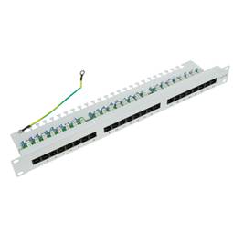 Painel de remendo de 1U 24 RJ45 UTP Cat.5e pente branco