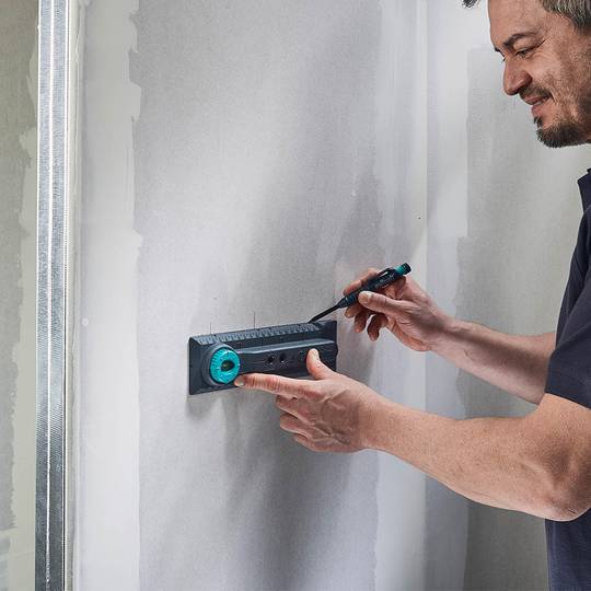 Gabarit de perçage pour électricité 71 et 91 mm Wolfcraft 5976000