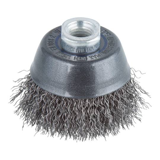 Steel wire cup brush M14 70mm Wolfcraft 2107000 Cablematic