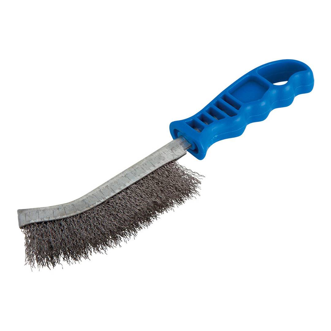 Manual stainless steel brush and plastic handle Wolfcraft 2715000