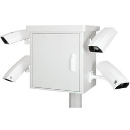 Armário de segurança blindado para 4 câmeras tipo poste 600 x 450 x 715