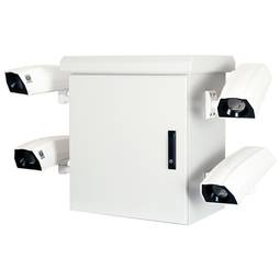 Armário de segurança para 4 câmeras tipo poste 575 x 430 x 700