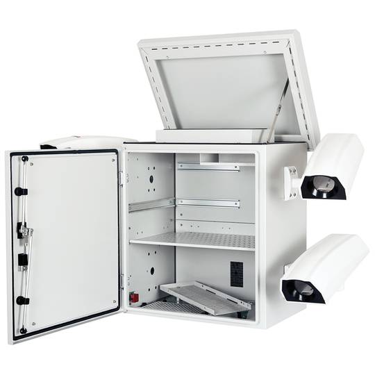 Armari de seguretat per a 4 càmeres tipus pal 575 x 430 x 700