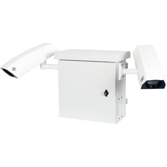 Armário de segurança para 2 câmeras tipo poste 445 x 225 x 490