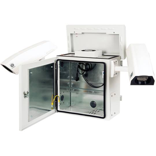 Armário de segurança para 2 câmeras tipo poste 445 x 225 x 490