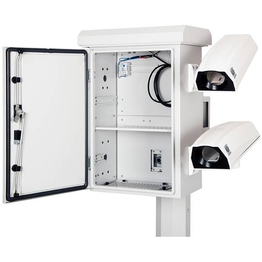 Armari de seguretat per a 4 càmeres tipus pal 425 x 275 x 700