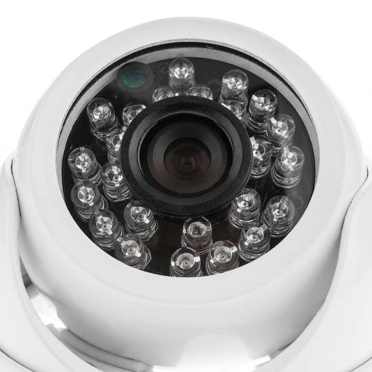 Dome Kamera 700TVL metallic 24 LED 70x93mm weiß