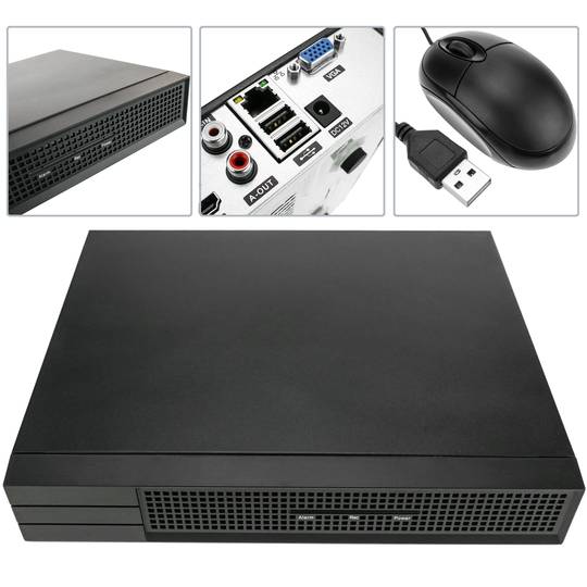 Kit vídeo vigilância DVR com 8 câmeras domo compatível HDMI VGA CVBS IP