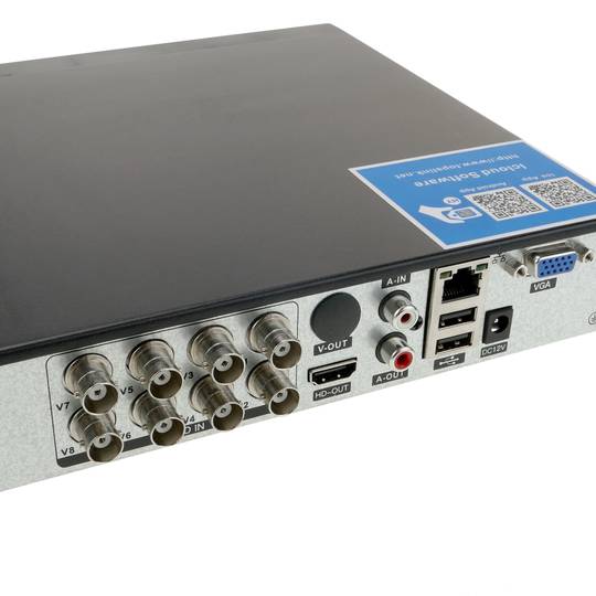 Kit vídeo vigilância DVR com 8 câmeras domo compatível HDMI VGA CVBS IP