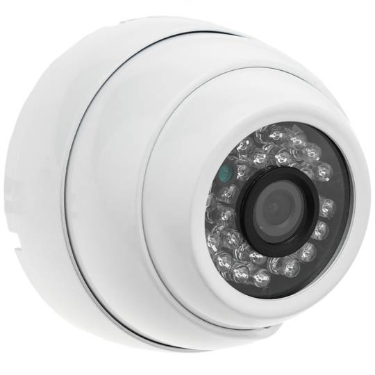 Kit vídeo vigilância DVR com 8 câmeras domo compatível HDMI VGA CVBS IP