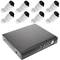 Kit video sorveglianza DVR con 8 camere piedistallo compatibili HDMI VGA CVBS IP