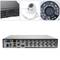 Kit de videovigilancia DVR con 16 cámaras domo compatible HDMI VGA CVBS IP