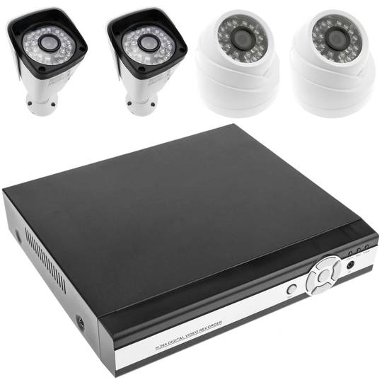 Videoüberwachung DVR Kit mit 4 unterstützt und domo Kameras kompatible IP HDMI VGA CVBS RS485
