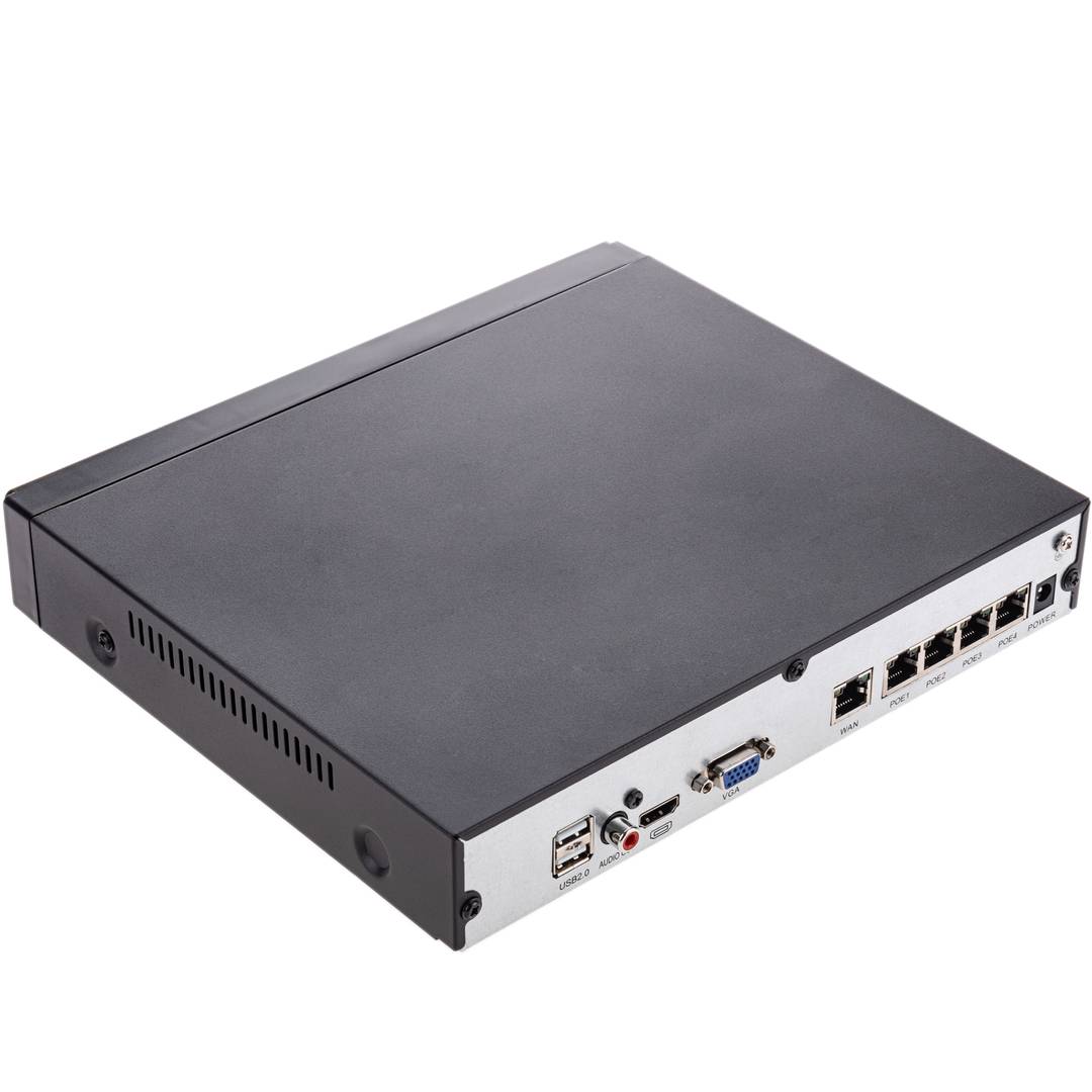 NVR DVR Cyfrowy rejestrator sieciowy do monitoringu wideo z kamerami 4-PoE