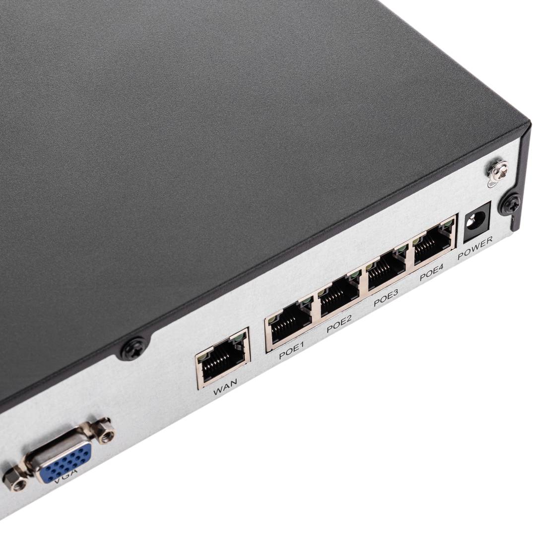 NVR DVR Cyfrowy rejestrator sieciowy do monitoringu wideo z kamerami 4-PoE