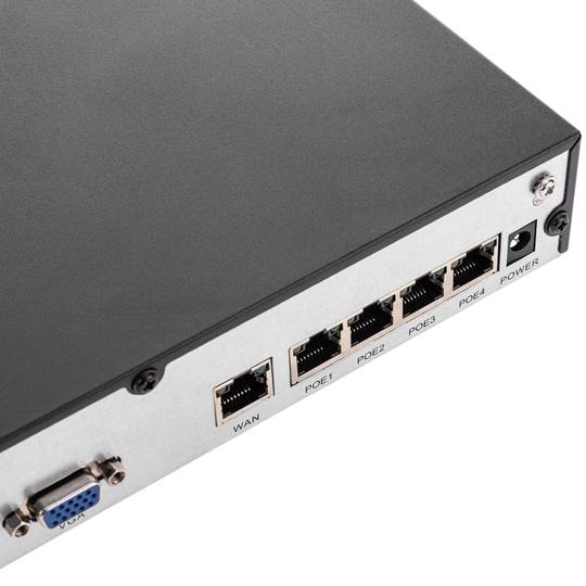 NVR DVR Cyfrowy rejestrator sieciowy do monitoringu wideo z kamerami 4-PoE