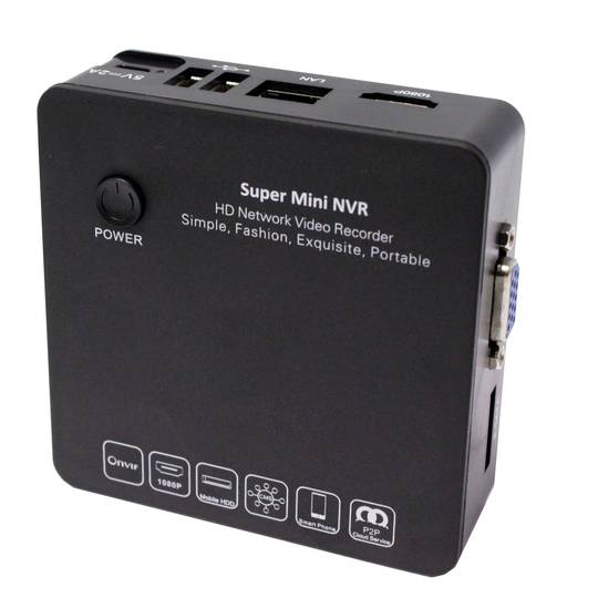 Gravador de vídeo NVR Rede de vigilância CCTV 4 canais disco 1080p 720p 960p eSATA