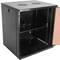Szafa rack 19 mural 12U czarny SOHOrack 540x450x580 mm z tacą 255 mm i wentylatorem