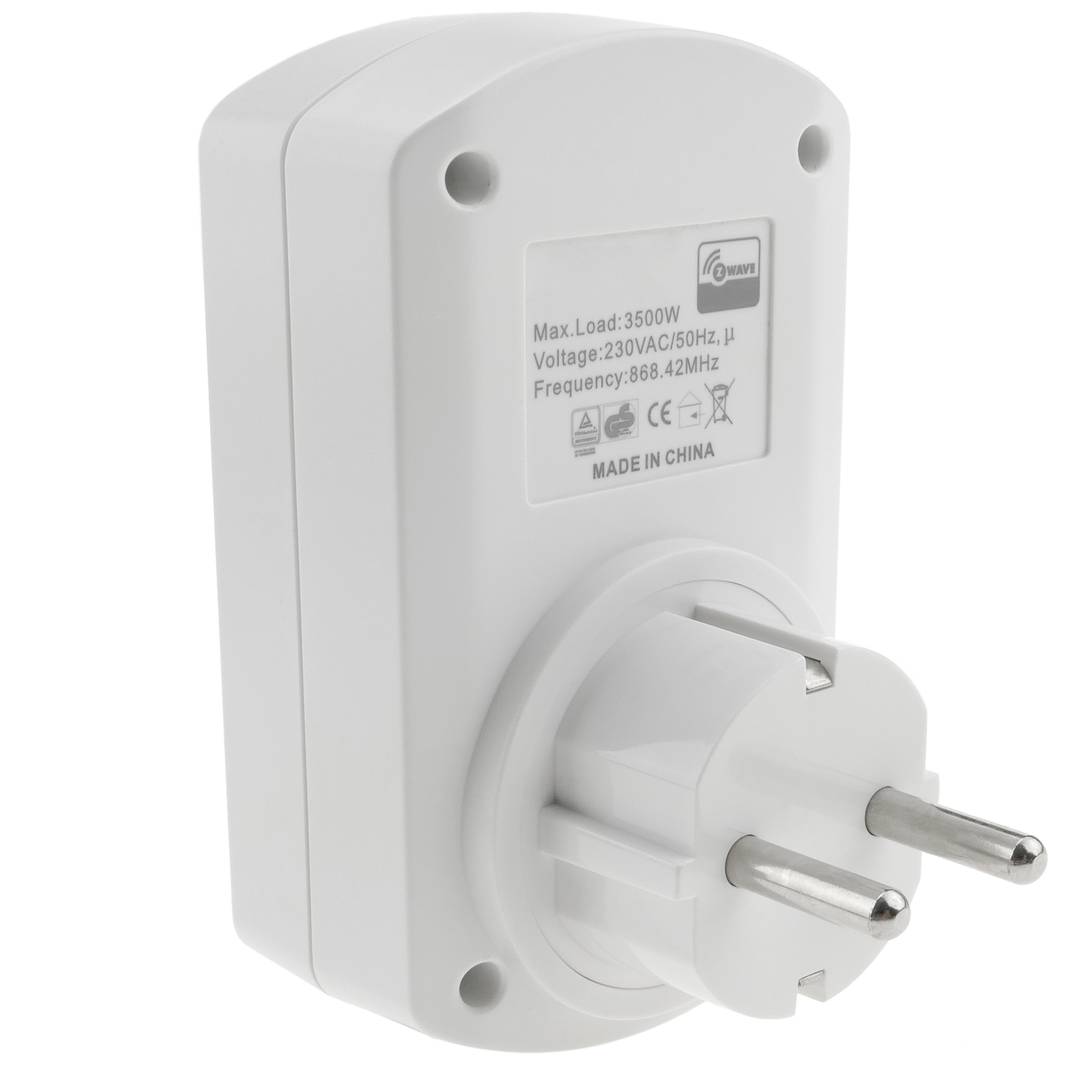 Spina schuko wireless Z-Wave 300W 230VAC bianca con regolazione dell'intensità