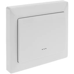 Wireless 80x80mm switch Z-Wave 300W 230VAC simple white with intensity regulation