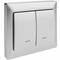 Funkschalter 80x80mm Z-Wave 6A 230VAC doppelt silber