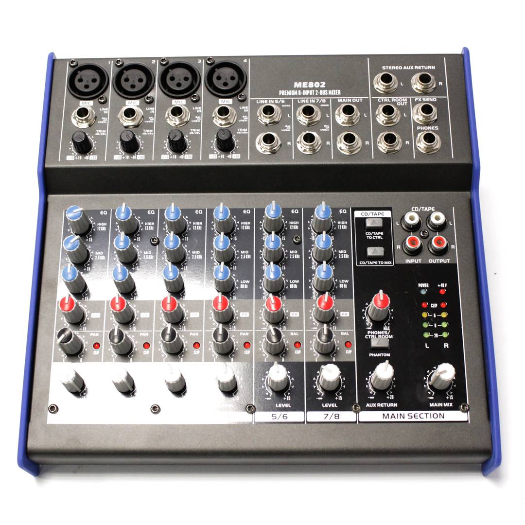ME802 4-kanaals audiomixer