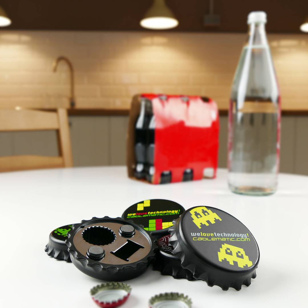 3 Apribottiglie Magnetici In Acciaio Inox Nero KTOJOY – Adesivi Da Frigo
