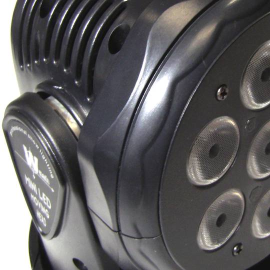 Bewegende koplamp 7 LED 12W RGB DMX512 zwart