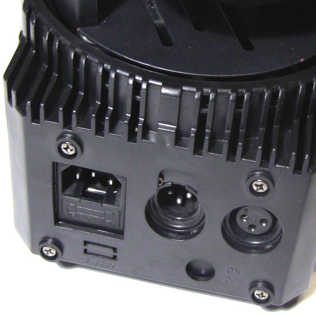 Bewegende koplamp 7 LED 12W RGB DMX512 zwart