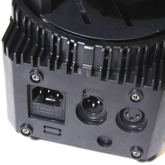 Bewegende koplamp 7 LED 12W RGB DMX512 zwart
