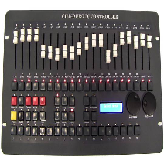 Kontroler DMX 512 z 20 suwakami 6U