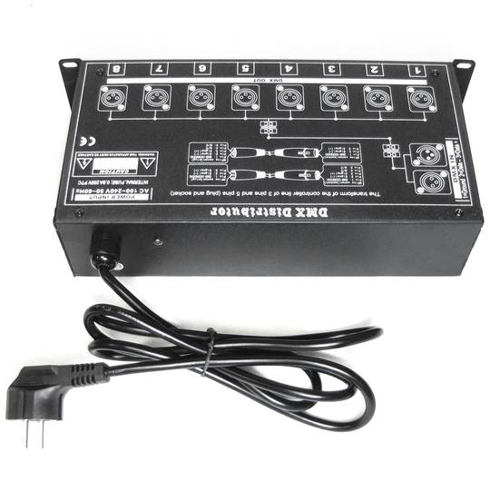 Multiplicador DMX 512 de 8 puertos