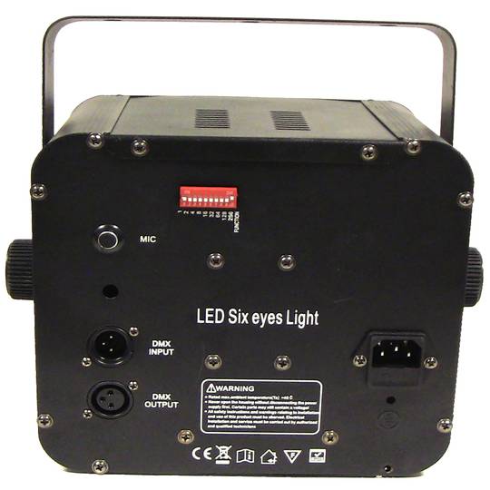 Luz efectos LED DMX512 cubo 6 focos