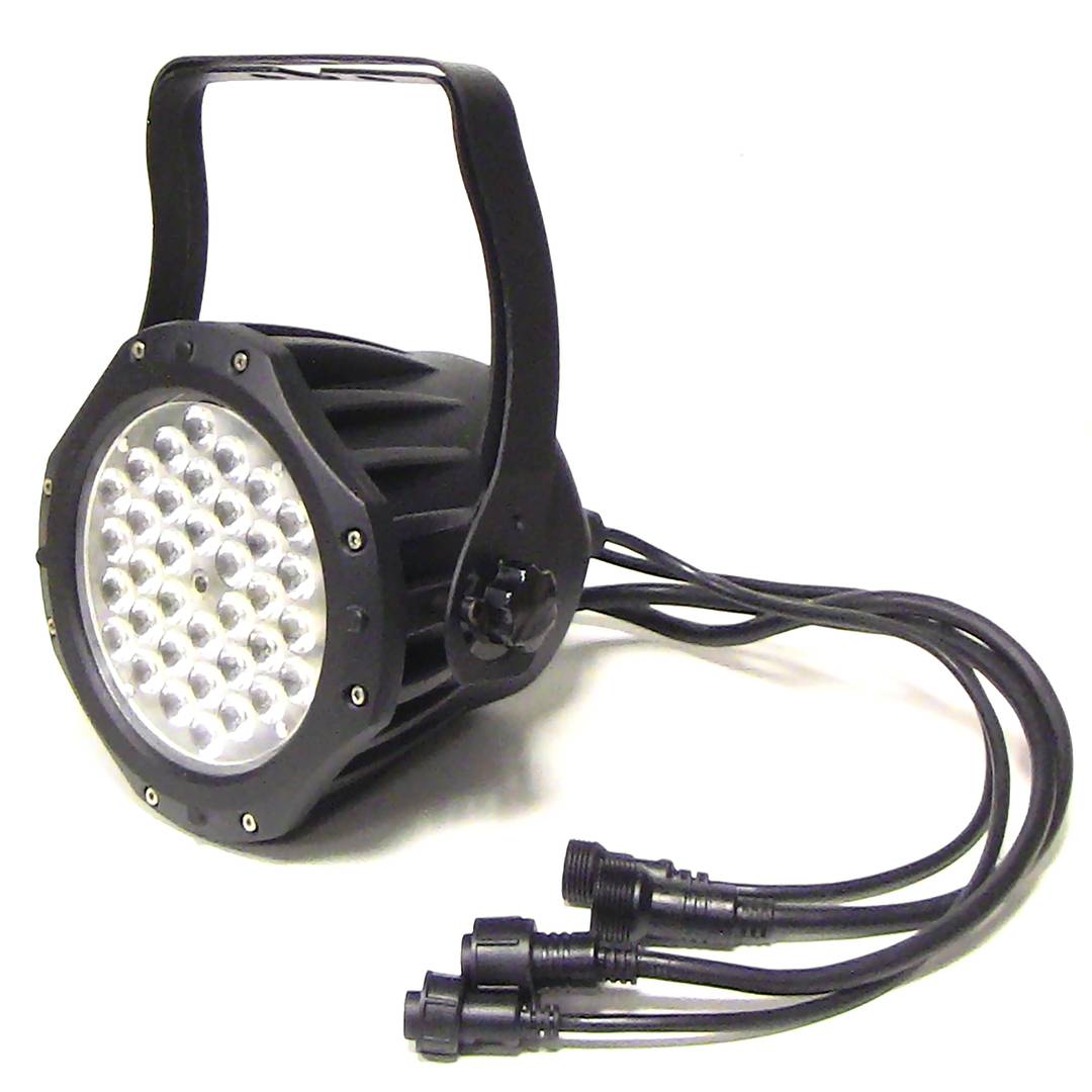 Foco PAR64 de 36 LED de 1W negro IP65