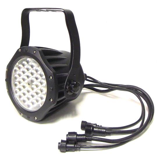 Foco PAR64 de 36 LED de 1W negro IP65