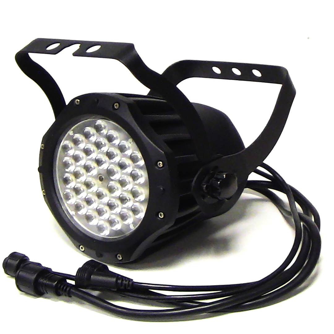 Foco PAR64 de 36 LED de 1W negro IP65