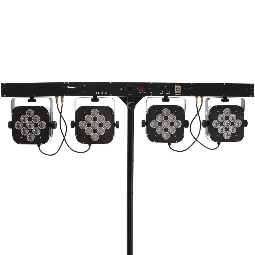 Barra de 4 focus PAR56 9 LED 3W RGB DMX512