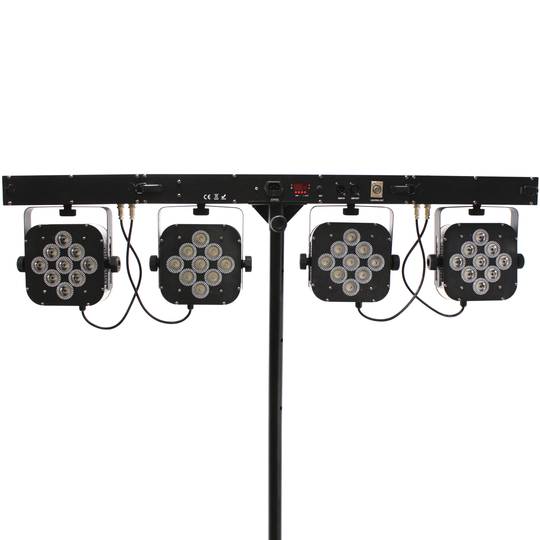 Barra de 4 focus PAR56 9 LED 3W RGB DMX512