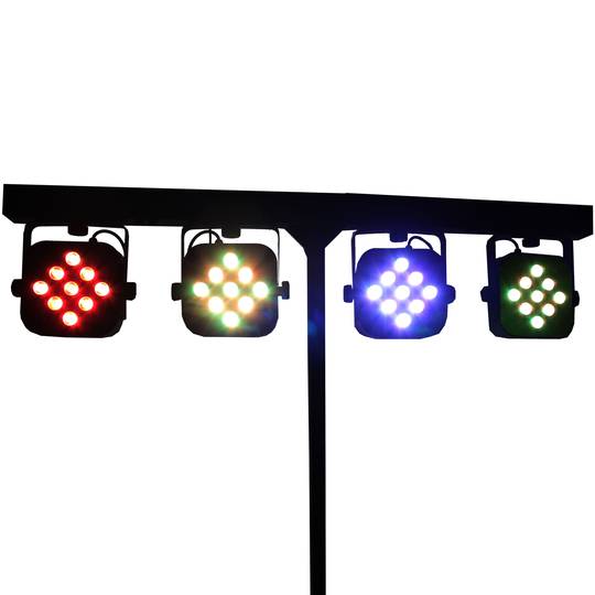 Barra de 4 focus PAR56 9 LED 3W RGB DMX512