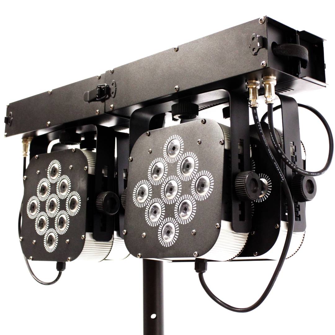 Barra de 4 focus PAR56 9 LED 3W RGB DMX512