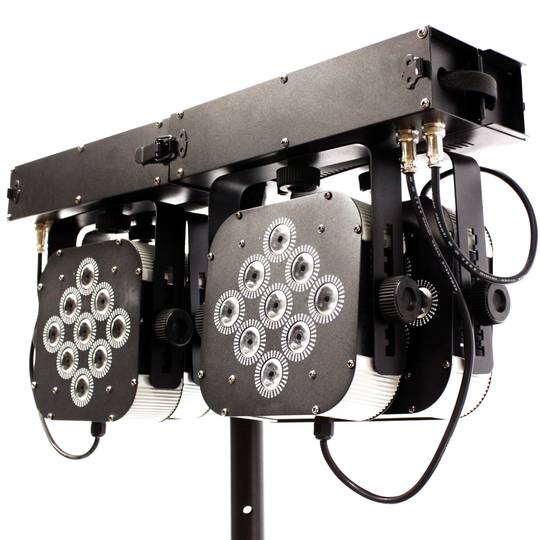 Barra de 4 focus PAR56 9 LED 3W RGB DMX512