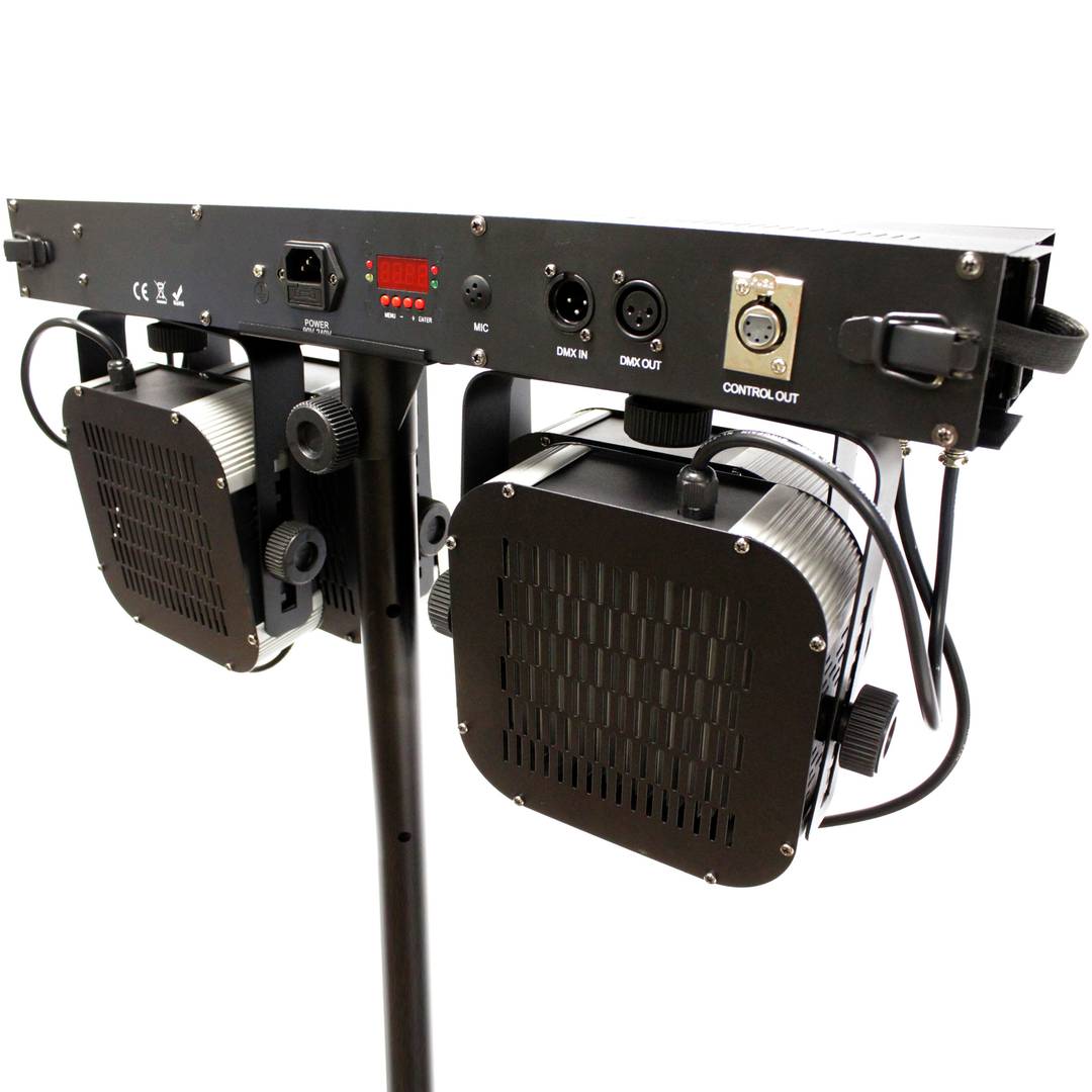 Barra de 4 focus PAR56 9 LED 3W RGB DMX512