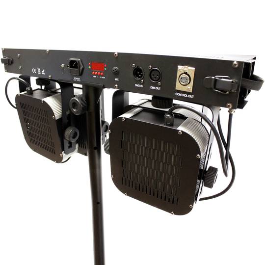 Barra de 4 focus PAR56 9 LED 3W RGB DMX512
