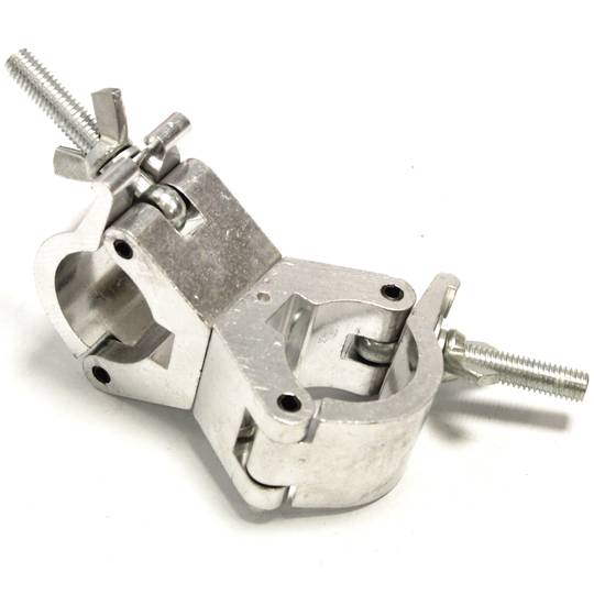 Clamp duplo de prata para treliça ou barra de iluminação de 30mm