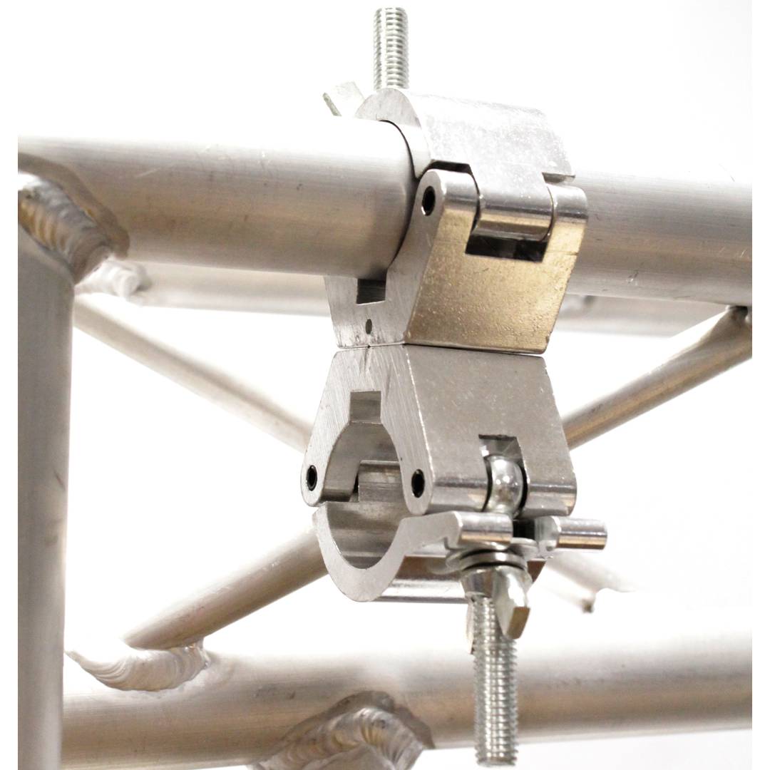Clamp duplo de prata para treliça ou barra de iluminação de 30mm