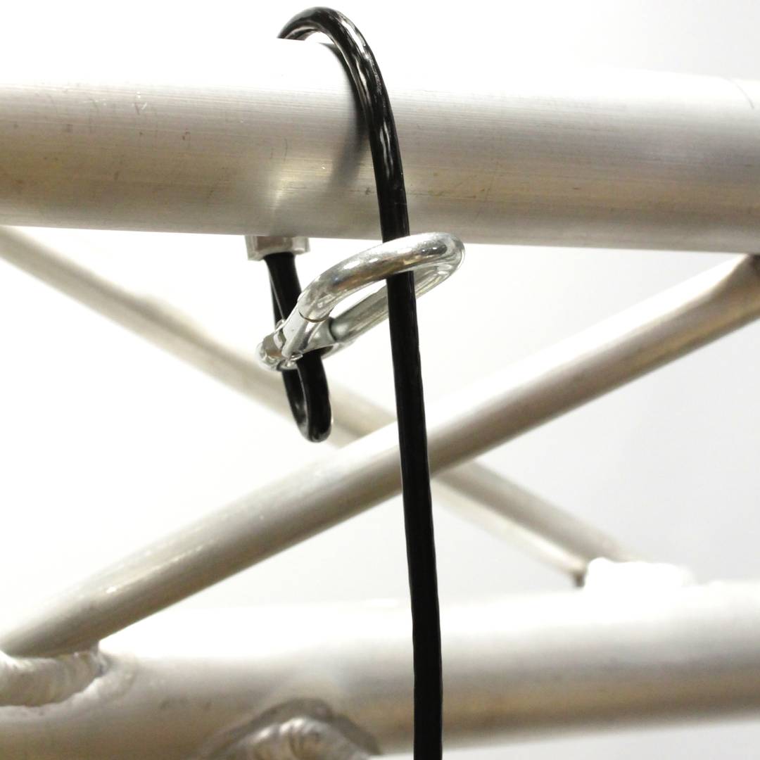 Security Steel Cable 80cm black plastic coated 4mm